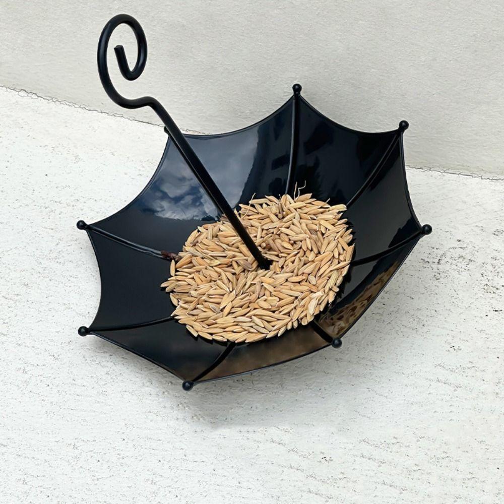 Anti-leakage Bird Feeding Station Umbrella-shaped Bird Water Drinker  Garden Decoration