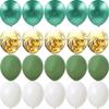 20PCS 10inch Balloon Kit Retro Green White Gold Balls Birthday Wedding Anniversary Jungle Summer Party Decor Home Supplies KTY