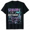 Mermaid Birthday Princess Girl Party T-shirt Family Group Matching Siblings Tees Fashion Vintage Unisex Tops Oversized Clothing