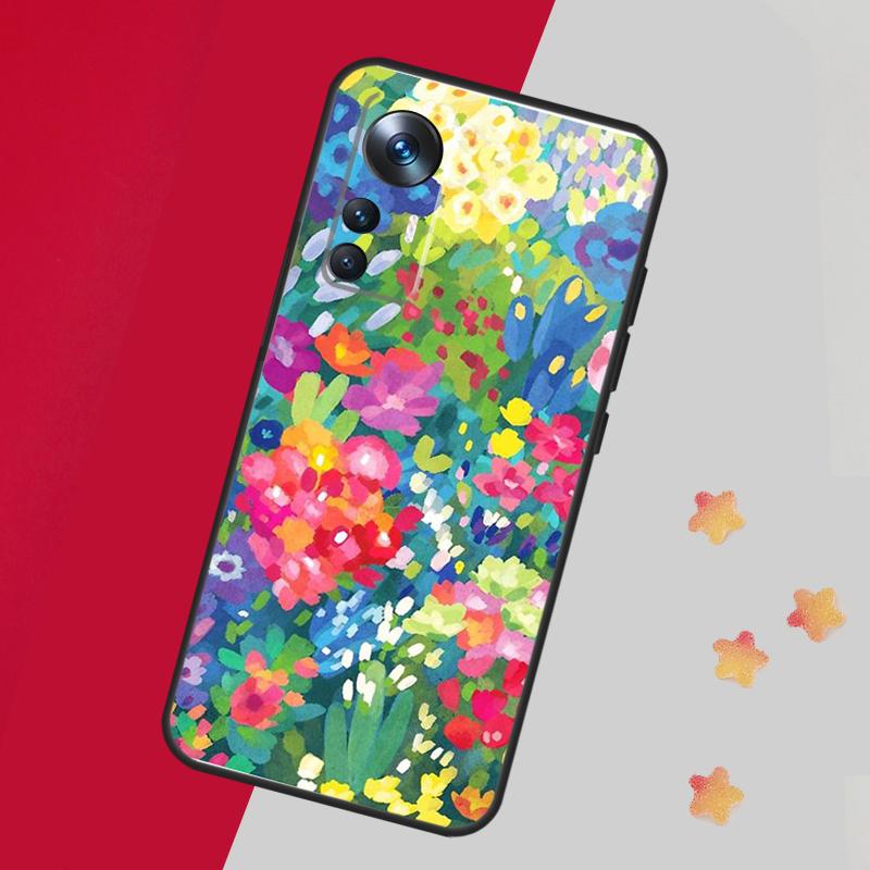 Colourful Flower Painting Art Case For Xiaomi 15 Ultra 13 14 11T 12T 13T 14T Pro Cover For POCO F7 F6 F5 X3 X5 X6 X7 Pro