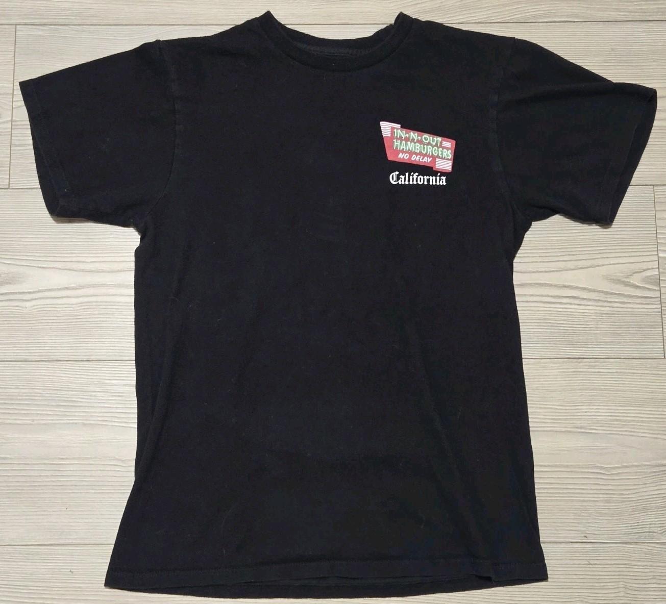In N Out Burger Mens T Shirt Small Graphic Black Short Sleeve Unisex T-Shirt XXXXL