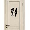 Cute Man Woman Washroom Toilet WC Bathroom Door Sticker