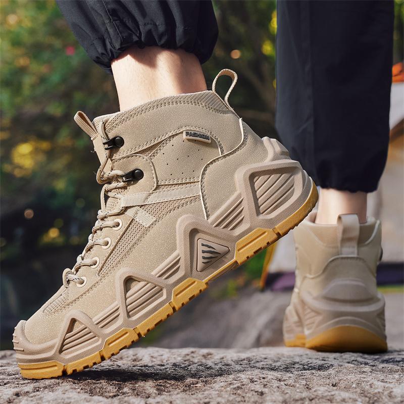 Outdoor Hiking Breathable Multifunctional Motorcycle Shoes Men Tactical Boots with Straps for Combat Training Waterproof Straps