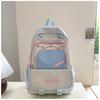 Schoolbag college style cute small fresh contrasting color schoolbag female junior high school girl high school student backpack travel lightweight 