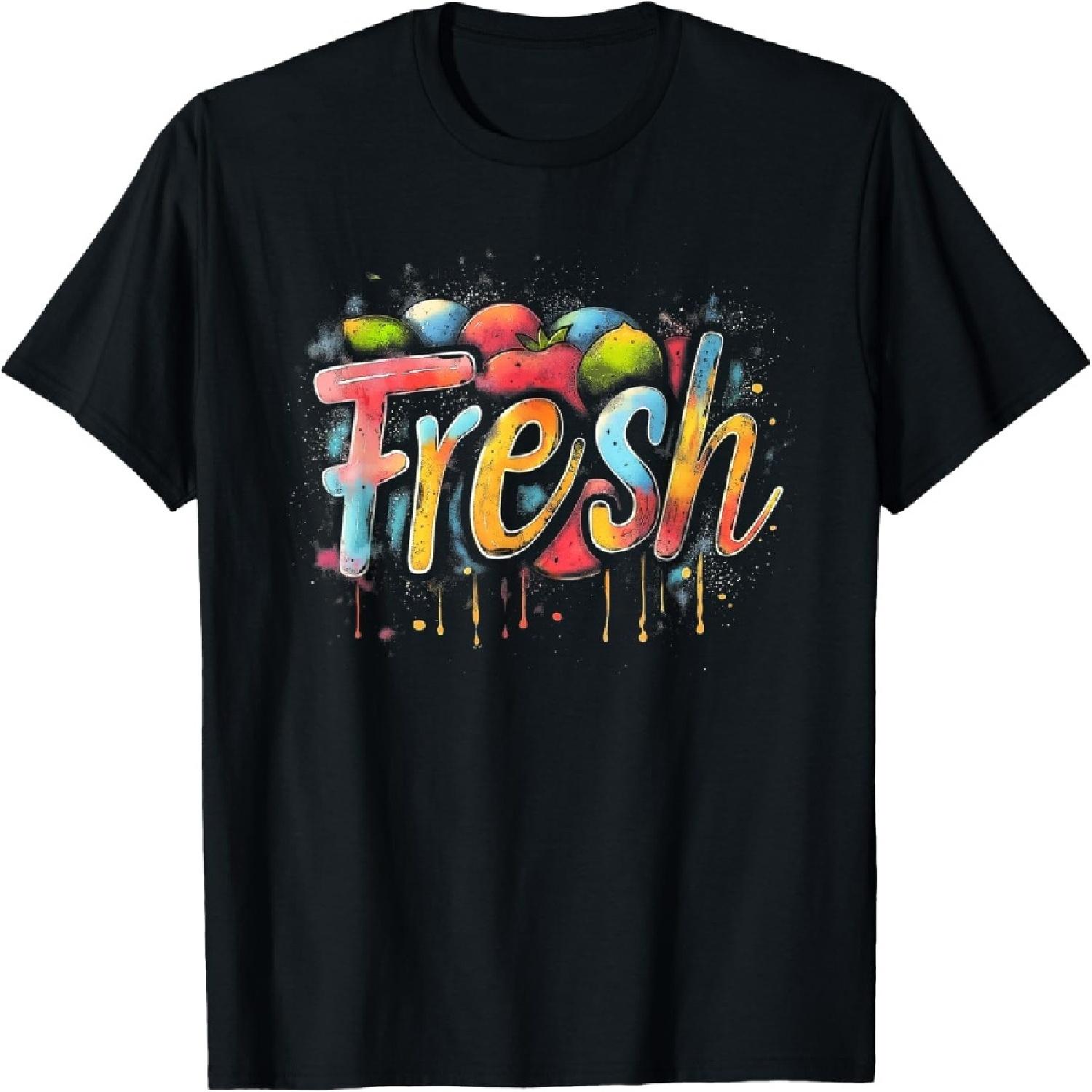 _Свежий_ Стиль Граффити _ Уличная Мода _ Городская Футболка Хип-Хоп Футболка S