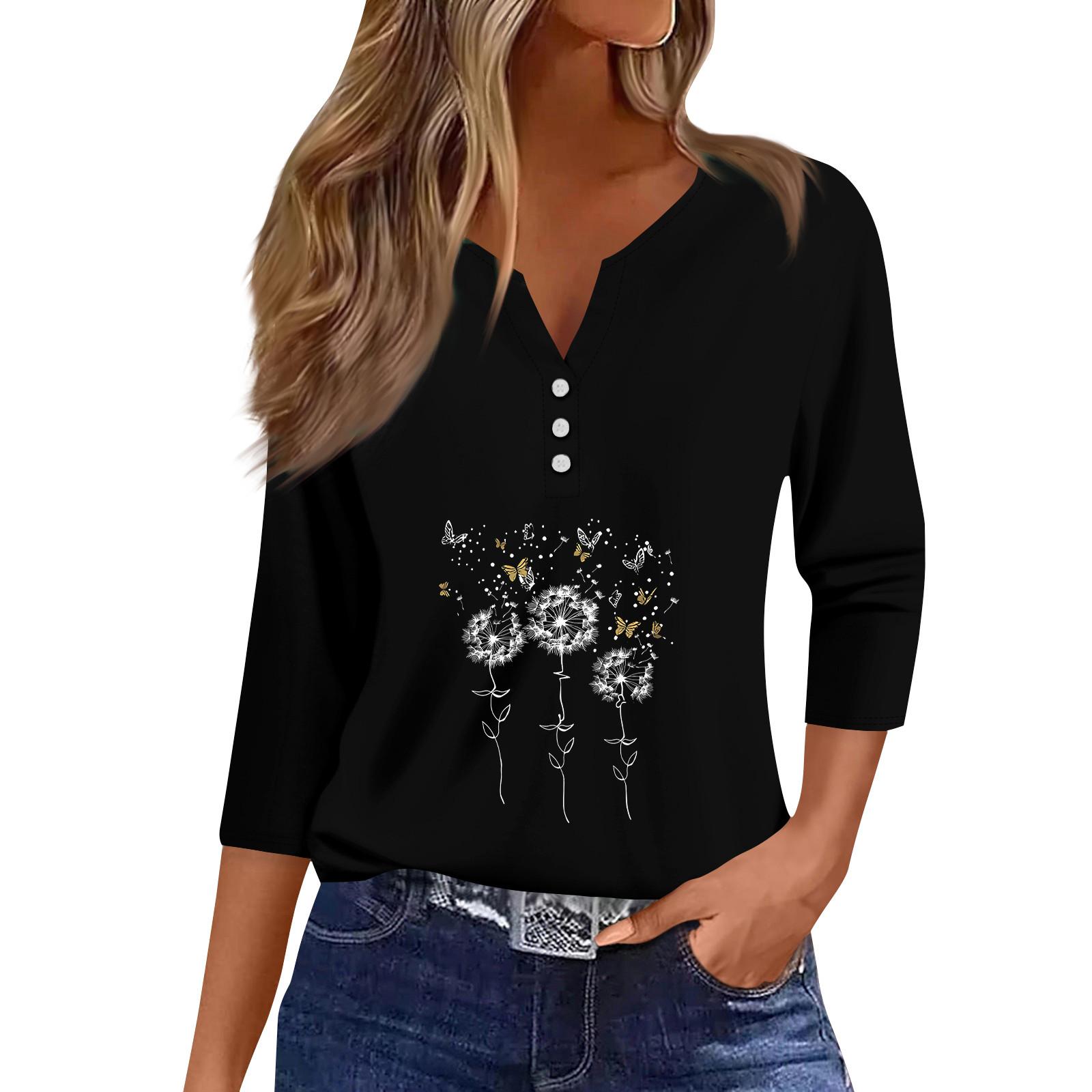 

Женский модный и повседневный пуловер с рукавом семь четвертей и популярным принтом XL светло-серый