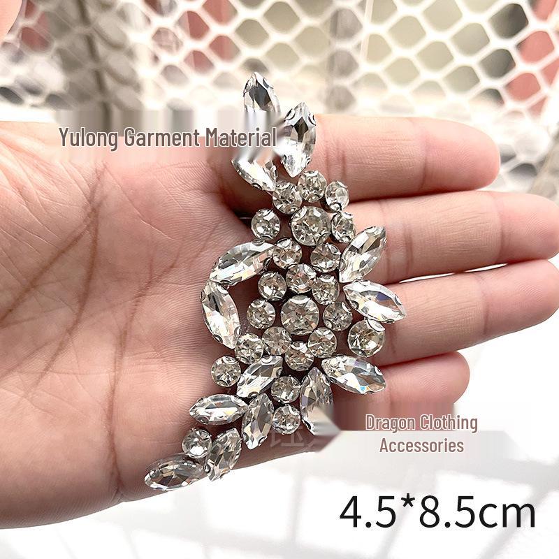 White Rhinestone DIY Hotfix Adhesive Fabric for Crystal Ornaments & Shoe Box Decorations