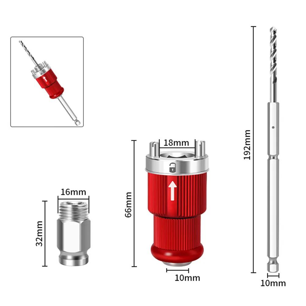 Woodworking Holes Saw Metal Quick Stripper With Locking Extension Pole, 16mm Woodworking Tool, 5/8" Thread, 10mm Shank