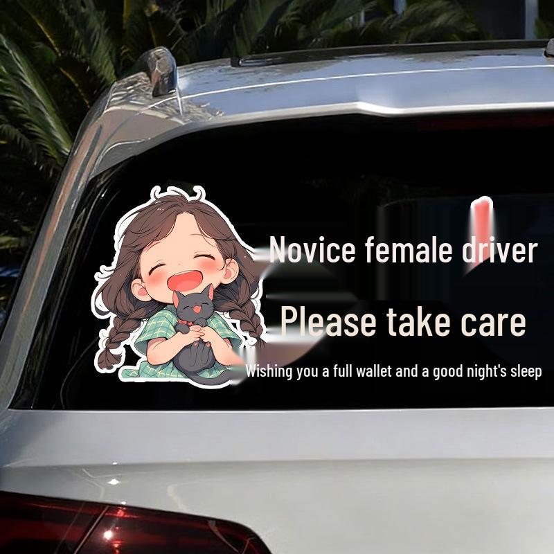 Considerate Driver Warning Sticker: Waterproof Sunproof Rear Window Car Decal