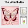 Butterfly and Love Full 5D DIY Pearl Gem Art Diamond Painting Kits for Adults/Beginners Gift Idea Home Decor 11.81x11.81in