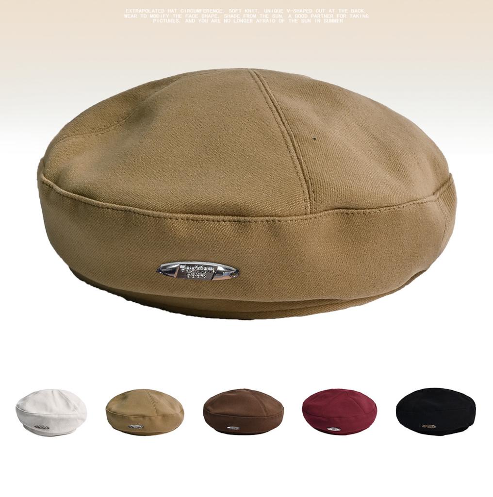 British Retro Beret Autumn and Winter New Versatile Hat for Women Casual Pumpkin Hat Showing Face Little Painter Beret Hat