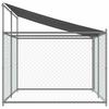 Vidaxl Dog Cage, With Roof and Door, Grey, 4X2X2 M, Steel