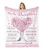Pink Love Tree Pattern Blanket Flannel Soft Comfortable Home Blanket Blanket Daughter Birthday Gift