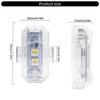Versatile Installation LED Strobe Light ABS & Metal LED Warning Lamp Easy To Use for Safe Night Driving On Any Vehicle