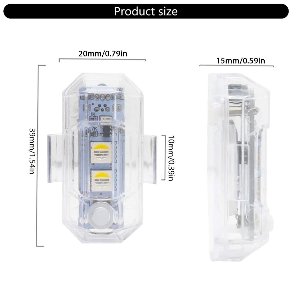 Versatile Installation LED Strobe Light ABS & Metal LED Warning Lamp Easy To Use for Safe Night Driving On Any Vehicle