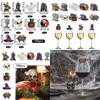 Decor Table Halloween Wine Glass Plugin Set With Ghost And Pumpkin Elements