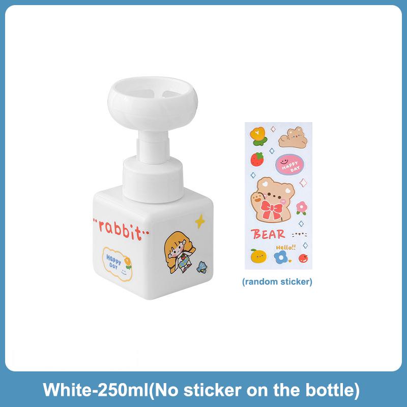 

250/450ml Flower-Shaped Foam Pump Dispenser Square Plastic Bottle for Hand Soap Shampoo and Liquid Detergents