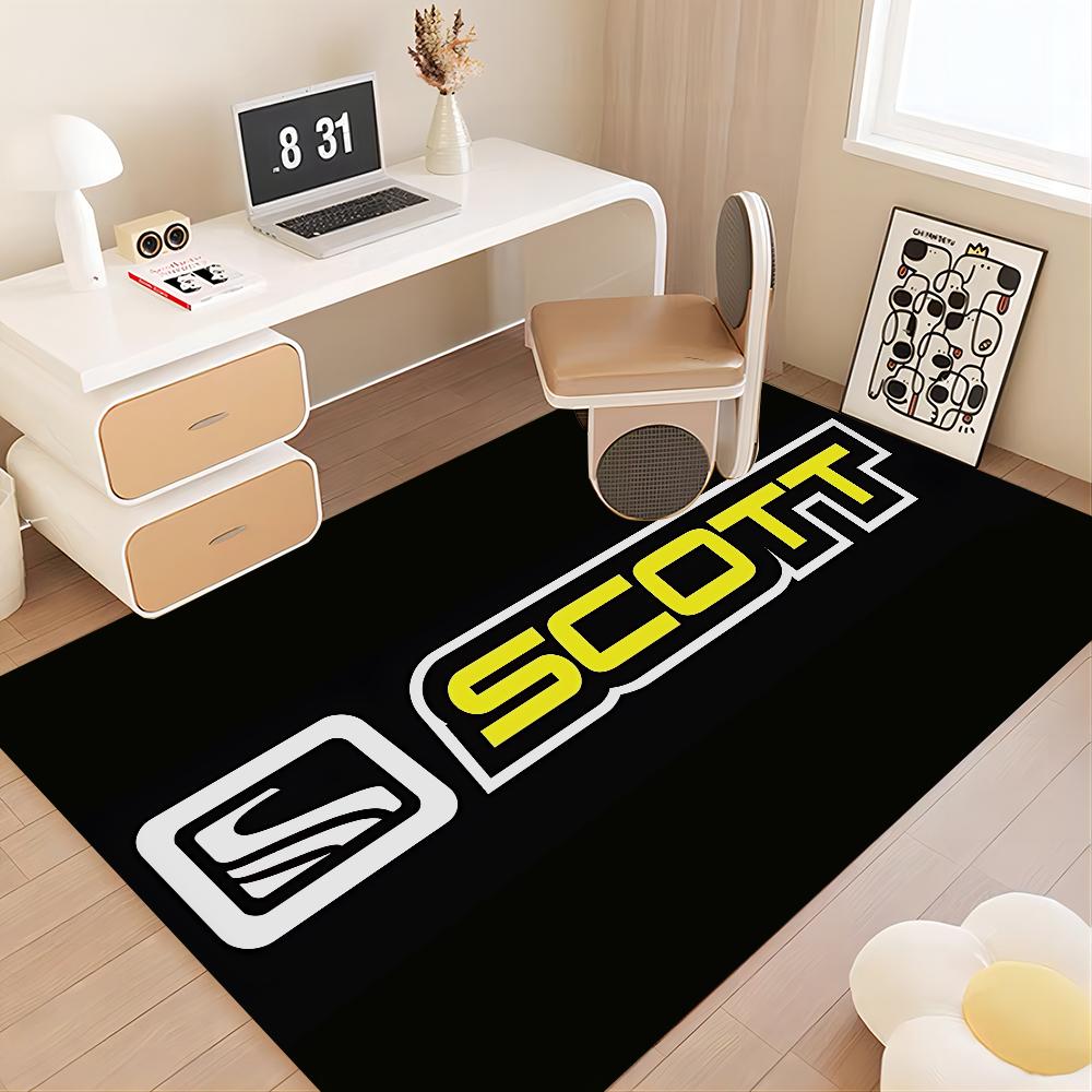 S-Scott Bike Logo Bathroom Mat Non-Slip Laundry Room Mat Laundry Decor Balcony Child Living Room Toilet Rug