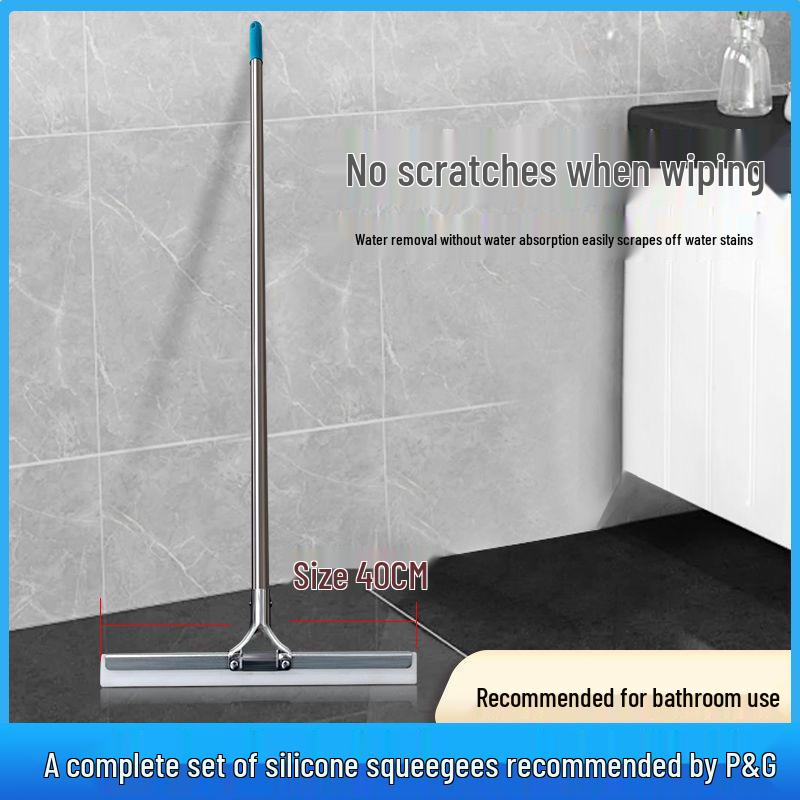 Commercial Large Silicone Floor Squeegee for Kitchens, Restaurants, Bathrooms, and Toilets