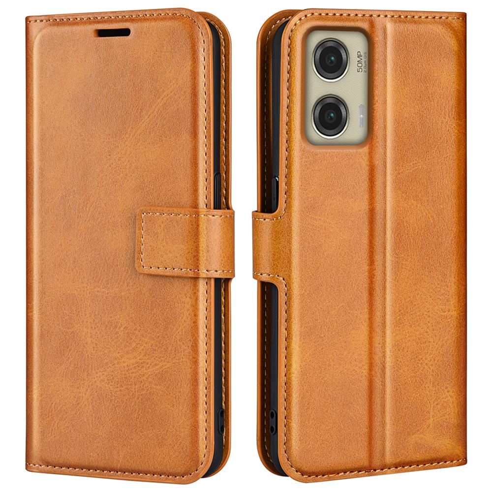 Dla Motorola Moto G Stylus 5G (2024) Etui z podstawką odporne na zarysowania, skórzane etui na telefon o fakturze skóry cielęcej