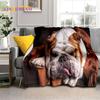 Cartoon French Pit Bull Dog Pet 3D Blanket,Soft Throw Blanket for Home Bedroom Bed Sofa Picnic Travel Office Cover Blanket Kids
