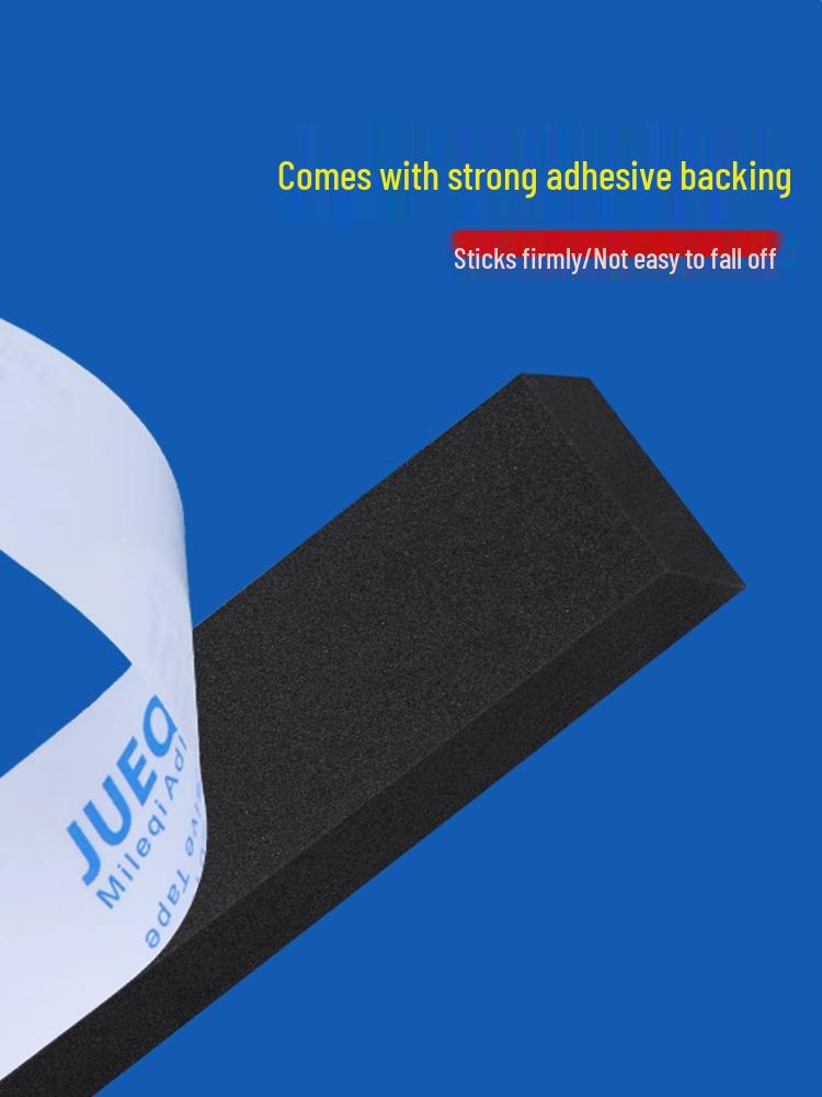 Samoprzylepny biały pasek z gumy piankowej: Uszczelka do drzwi i okien, amortyzująca, dźwiękoszczelna, podkładka antykolizyjna do urządzeń mechanicznych.