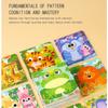 9-Piece Wooden Children'S Jigsaw Puzzle Toy For Early Childhood Education Cartoon Animal Transportation Cognitive Puzzle