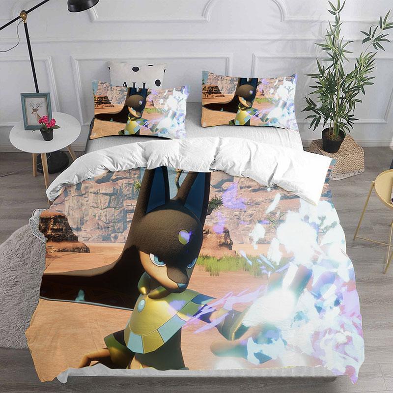 Neues Spiel Palworld Bettwäscheset Steppdecke Tagesdecke Bettbezug Bettbezug Kissenbezug 2-3-teilige Sets Schlafzimmerdekoration Heimtextilien