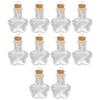 10pcs Clear Glass Containers Jars Bottles with Cork Tops Set For Creative Pendant Or Home Office Decorative Use