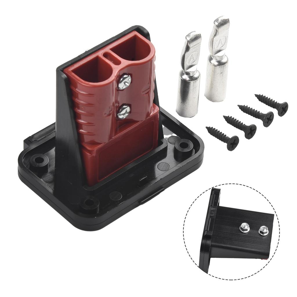 Mounting Bracket for 120A For Anderson Connectors with Cover for Flush Installation on Panels in RVs Boats and Trucks