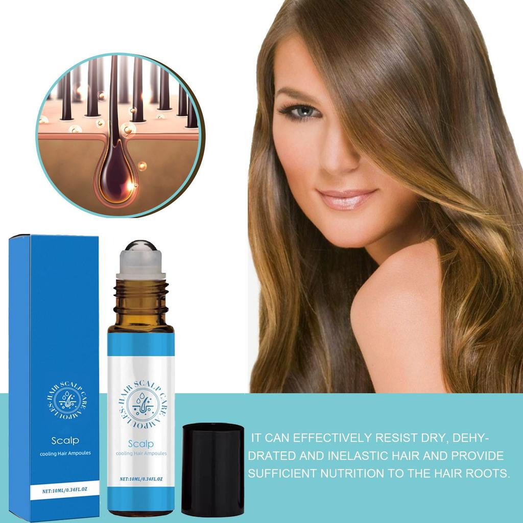 Odżywczy Olejek do Włosów w Rollerze Pielęgnacja Puszące się Gładkie Mocne Włosy Olejek w Rollerze Nawilżający Redukujący Suchość i Niedobór Wody.10ML