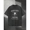 Washed T-Shirt Featuring Retro 'GRUNDY COUNTY' Bold Graphic ,Stylish, Oversized Crewneck Design for Men, Combining Vintage Western Aesthetics