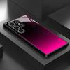 Flash gradient black tempered glass phone case suitable for Samsung Galaxy S26 S25 S24 S23 S22 S21 S20 FE/Ultra/Plus anti drop