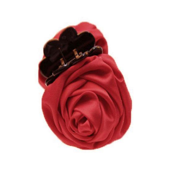 

Fashion Cloth Rose Flower Hair Claw Clip Clamp Women Ponytail Holder Headwear красный