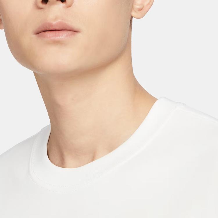 Nike T Shirts Men's White Crew Neck Moderate Straight Fit FQ4915-121