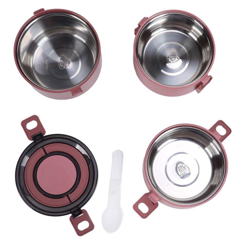 Three Layers Thermal Lunch Box 304 Stainless Steel Lunch Container Outdoor Travel