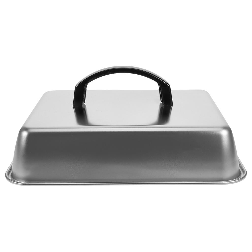 Stainless Steel Multi-Use Pan Cover, BBQ Grill Lid, For Burgers Steak Cheese Melting Dome, Cookware Accessories Rectangular Lid