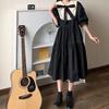 Damen Lolita Kleid Kawaii Elegant Vintage Kleider Süß Niedlich Puffärmel Preppy Stil Sommerkleid Mode Robe