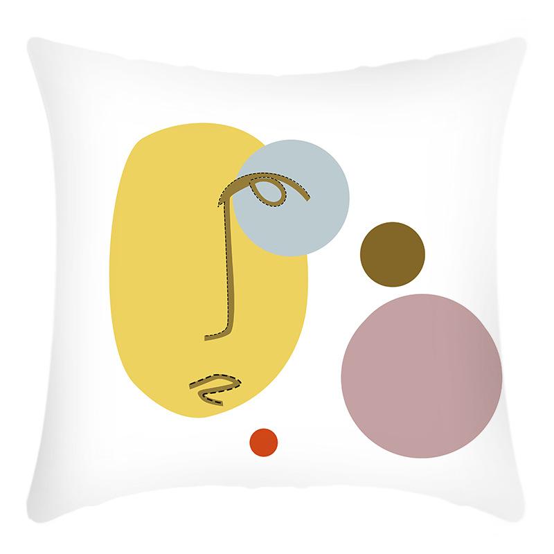 New Art Abstract Print Letter Print Pillowcase Home Sofa Cushion Cover