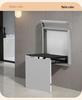 Ultra-Thin Japanese-Style Wall-Mounted Folding Stool for Multifunctional Use