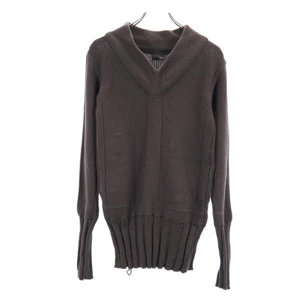

FENDI made in Italy Long sleeve V neck knit 40 Brown sweater Women Used
