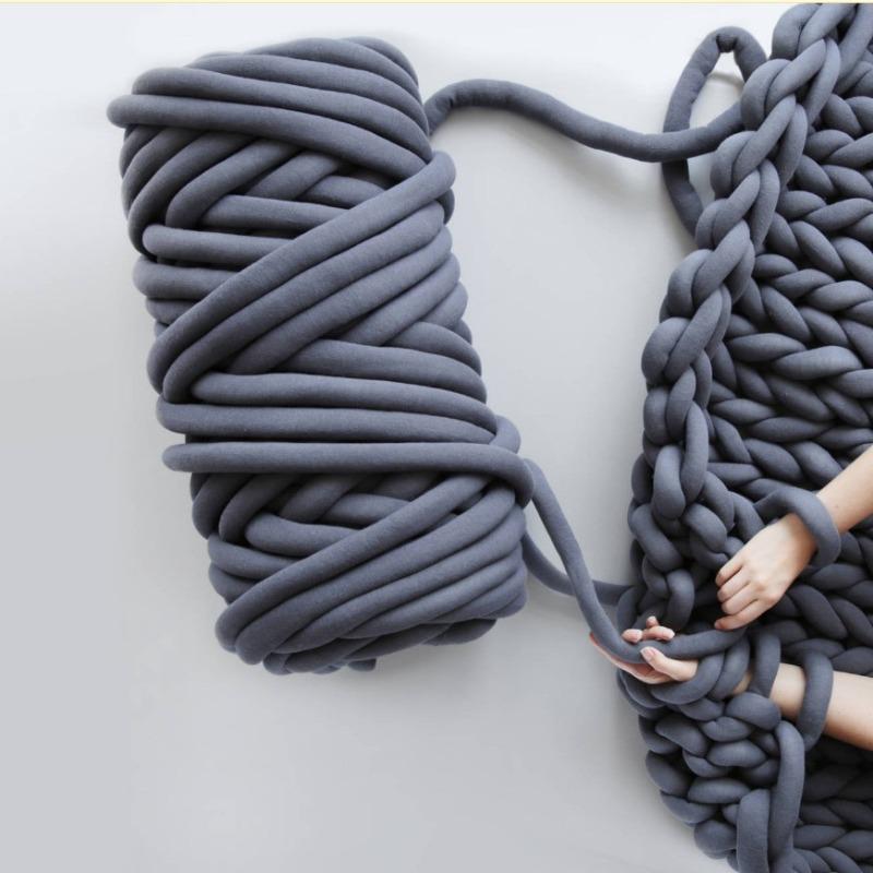 

Thick Big Giant Yarn for Hand-knitting Ultra-thick DIY Arm Knitting Roving Blanket Spinning Thread Crochet No Needle Needed