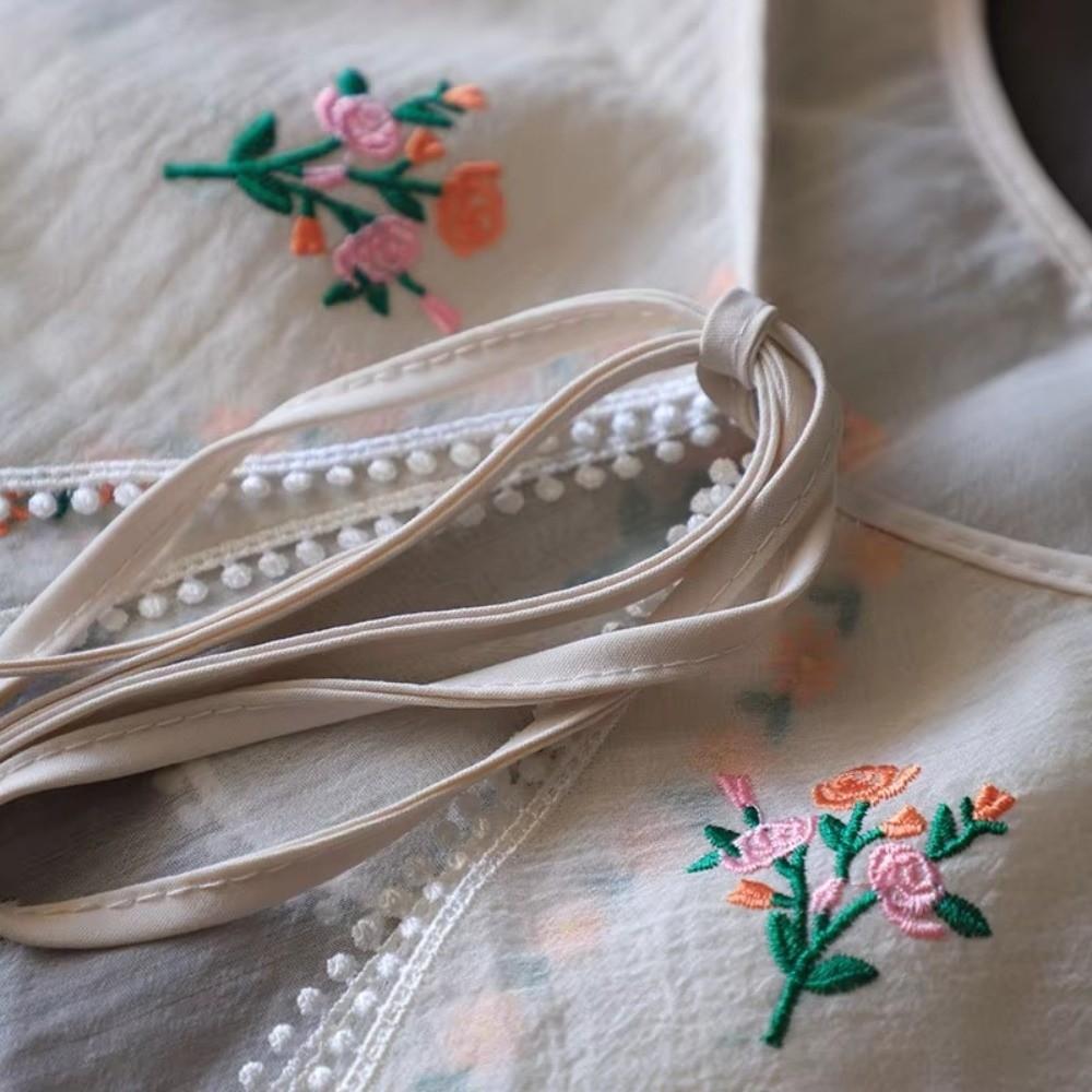 Lace Trim Floral Embroidered False Collar Double-layer Shoulder Wrap  Women Fashion
