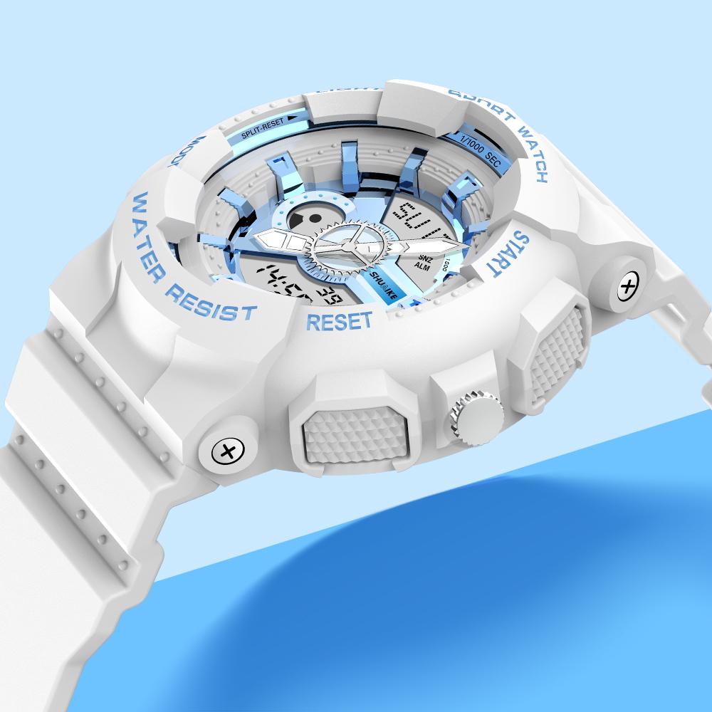2025 Student Fashion Sports Watch Multifunctional Waterproof Watch Dual Display Electronic Digital Watch