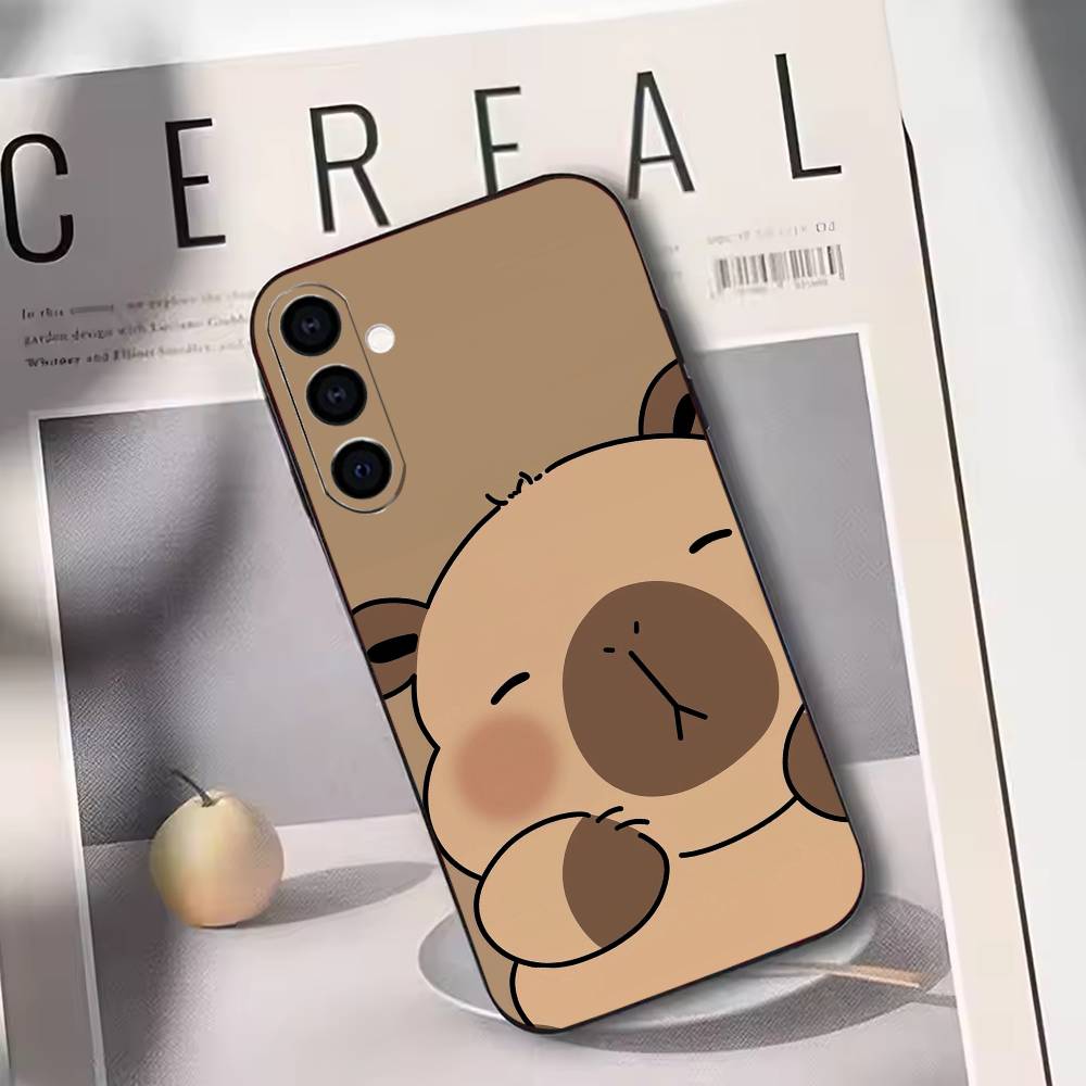 

Capybara Cute Cartoon Phone Case For Samsung Galaxy A73,A72,A71,A70,A53,A52,A51,Others Soft Black Cover Samsung a51 4g