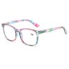 Casual Fashionable Printed Reading Glasses Ultra-light Spring Legs Comfortable and Sturdy Anti-blue Light Glasses 0 To +4.0