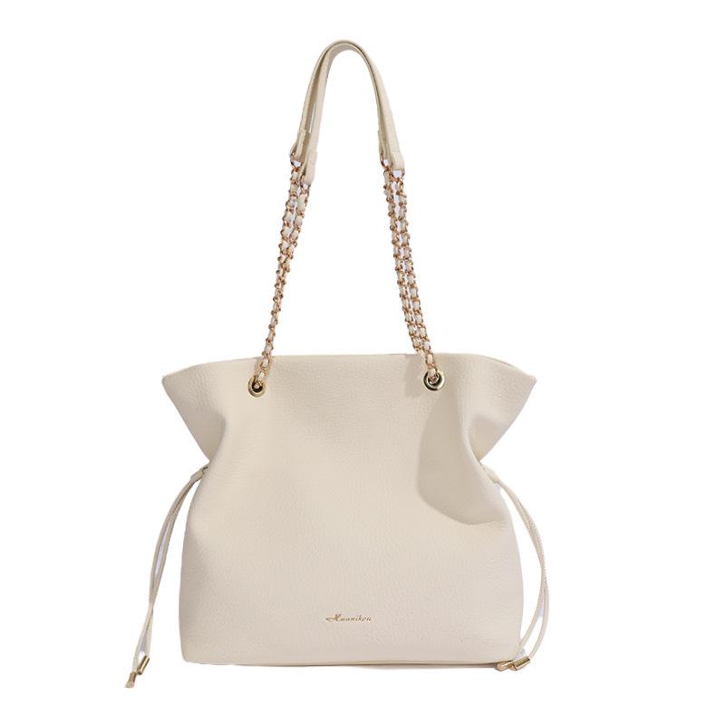 2026 Spring/Summer Women's Large Capacity Fashion Chain Bucket Bag - Casual Commute Shoulder Handbag