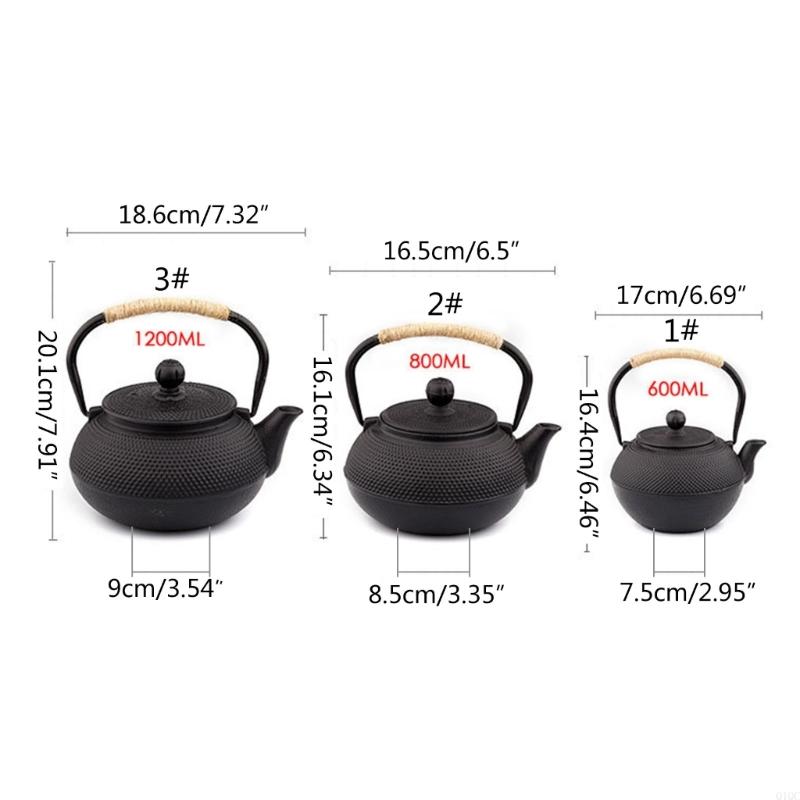 Q1QC Hot Water Kettle Durable Teapot Boiling Kettle Cast Iron Tea Pots Cast Iron Pots