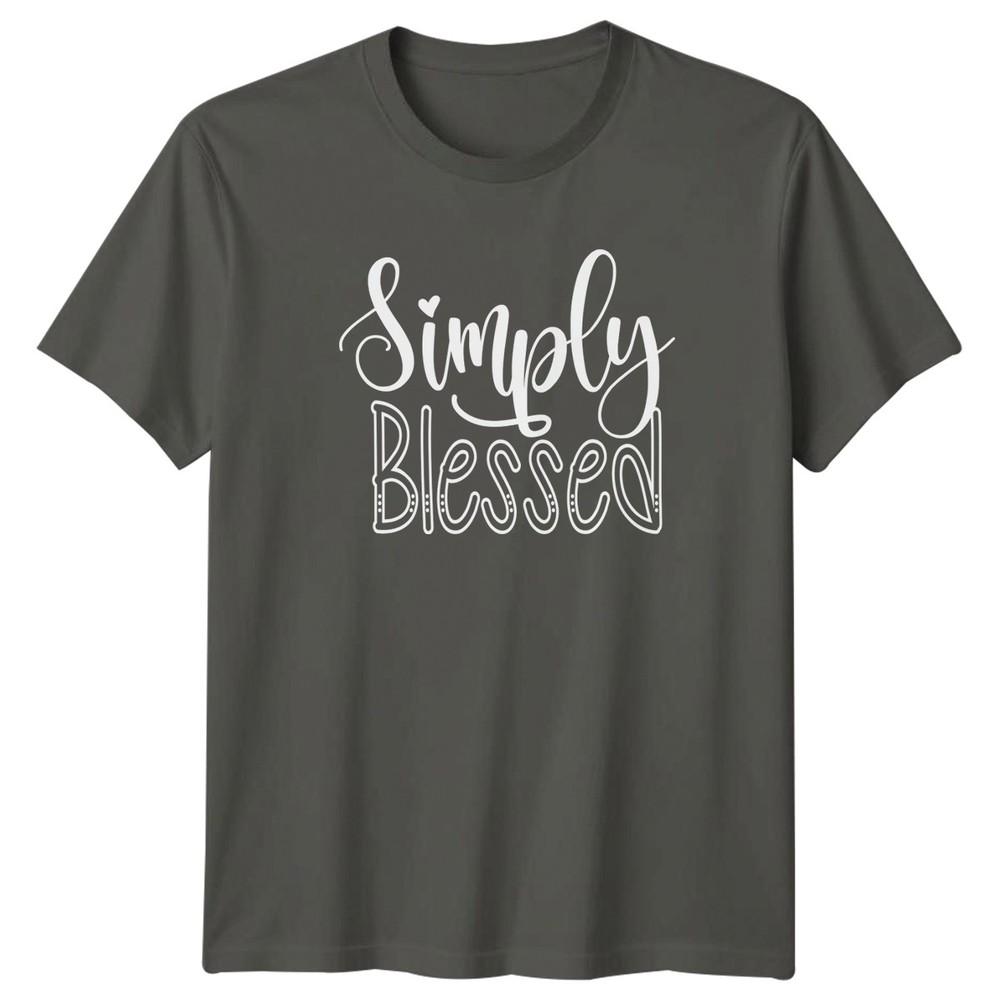 Simply Blessed Unisexs TShirt Gratitude Inspirational Birthday Gift For Her S
