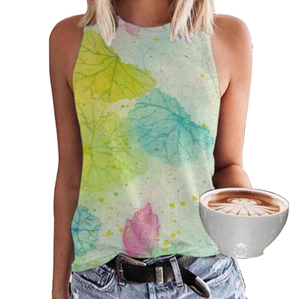 Summer Colorful Butterfly Floral 3D Print Tank Tops Women Streetwear Y2k Oversized Vest Off Shoulder Sleeveless Woman Camisole